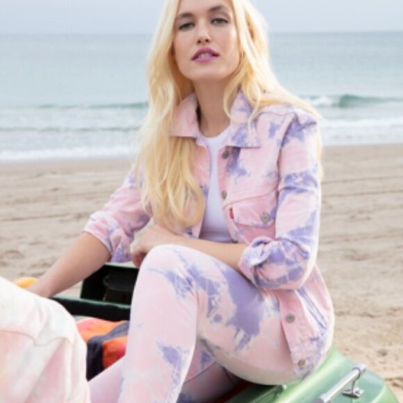 Levis Womens Plus Size 721 Tie-dye High Rise Ankle Jeans Size 24 (00) - Picture 1 of 11